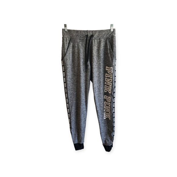 Pink Victoria Secret Ultimate Leggings M Workout Black Gray - Picture 1 of 5